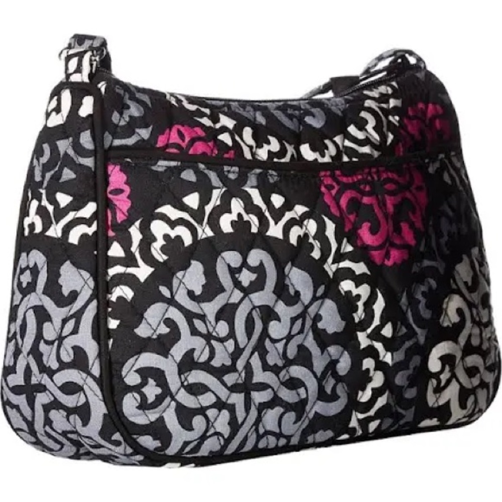 Vera Bradley Black and Pink Patterned Crossbody Women's Bag - Picture 1 of 16